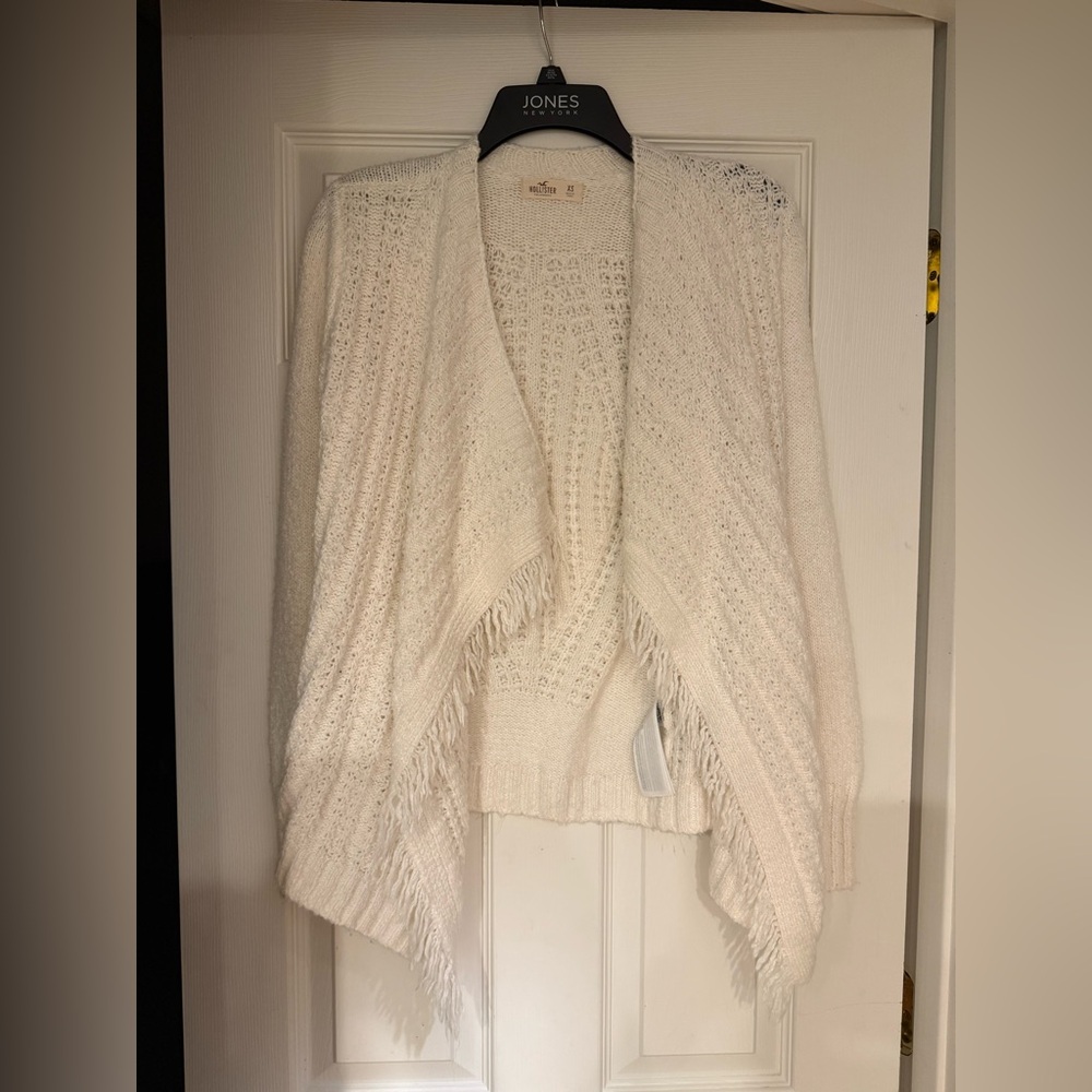 Hollister Women's Open Front Fringe Cardigan